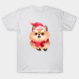 Cute Pomeranian Drawing T-Shirt